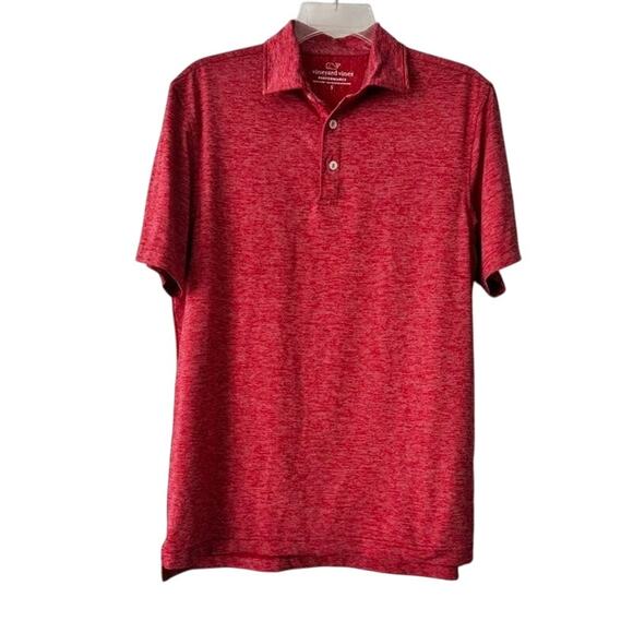 Vineyard Vines Performance Polo Shirt Red Striped Small Men’s - Picture 1 of 16